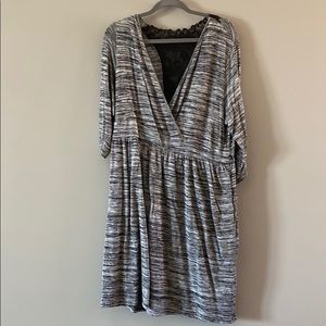 Grey lace back dress